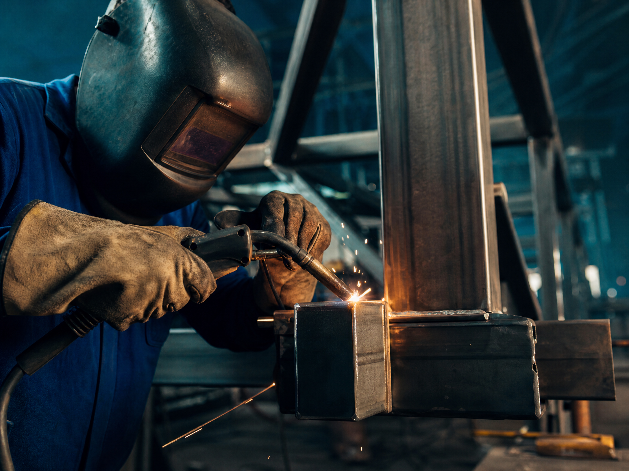 Detalhe de fabricação industrial